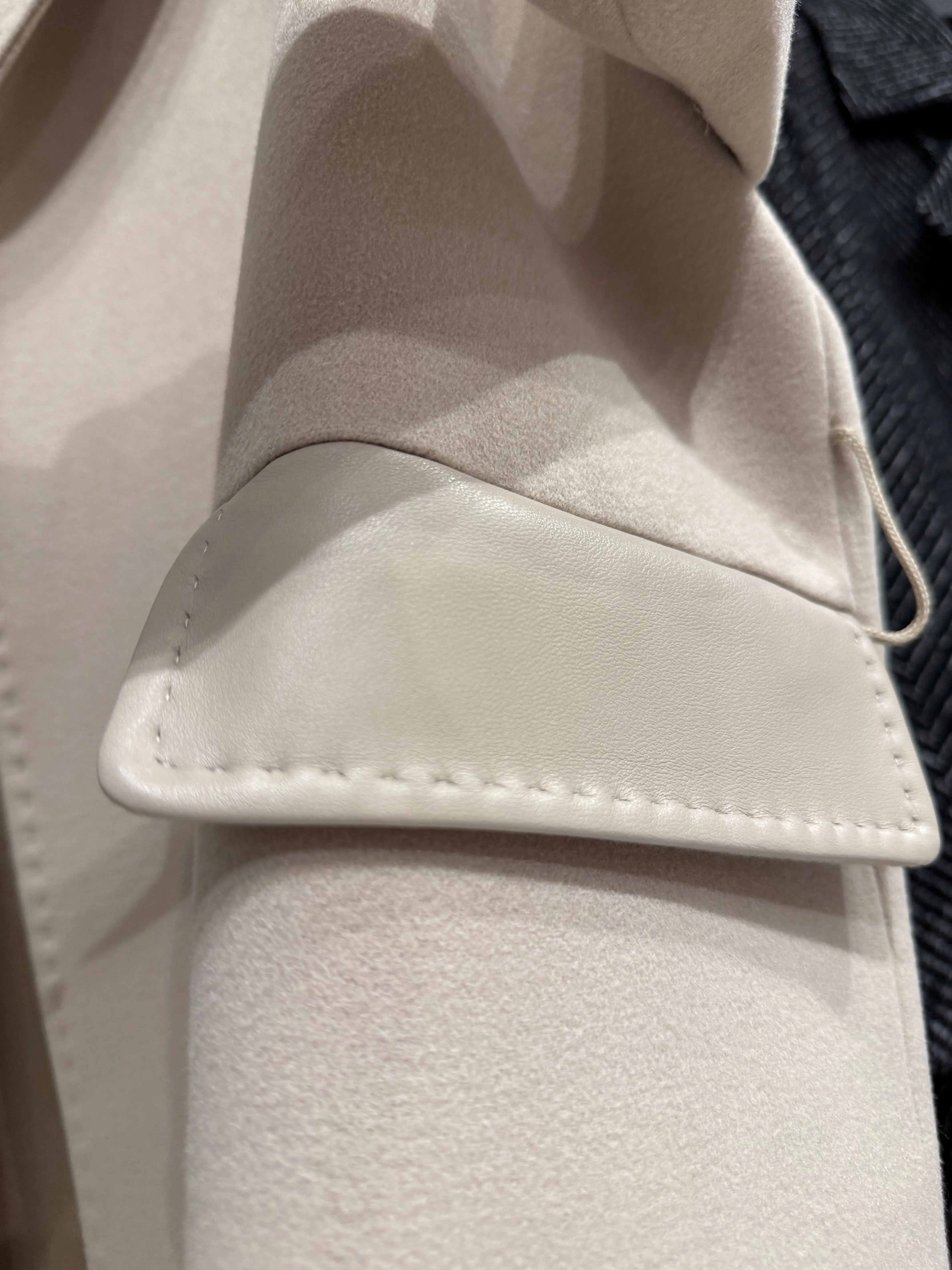 Toscana Leather Accent Cashmere Blend Overcoat