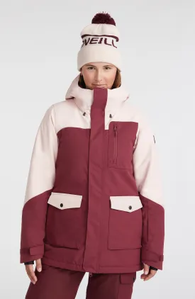 Utility Snow Jacket | Windsor Wine Colour Block
