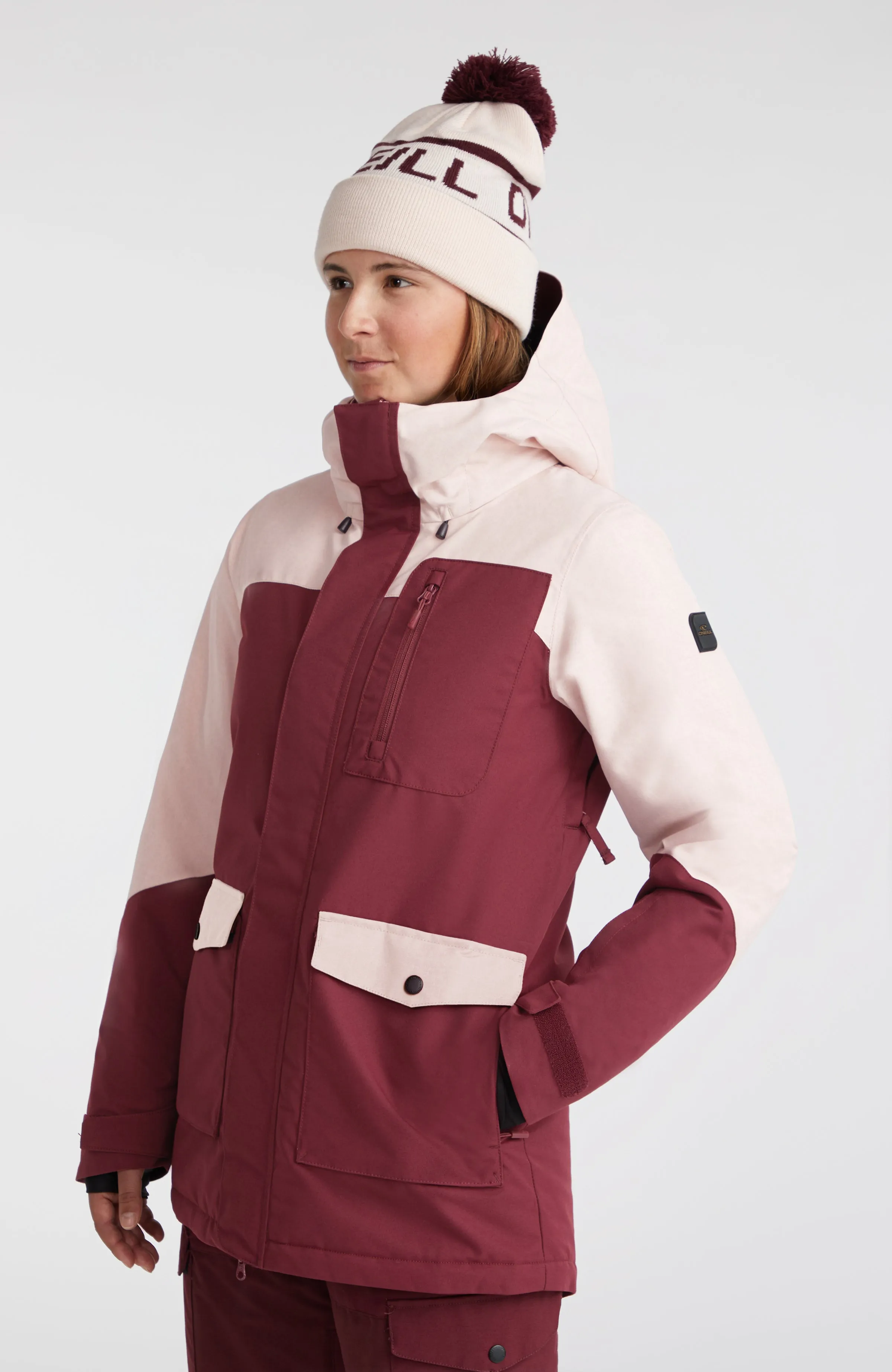 Utility Snow Jacket | Windsor Wine Colour Block