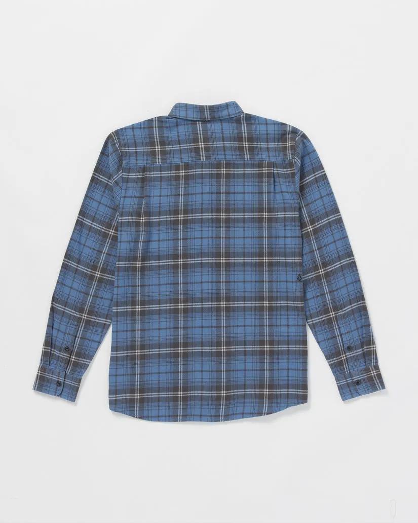 Volcom Caden Plaid L/S Shirt-Blueberry