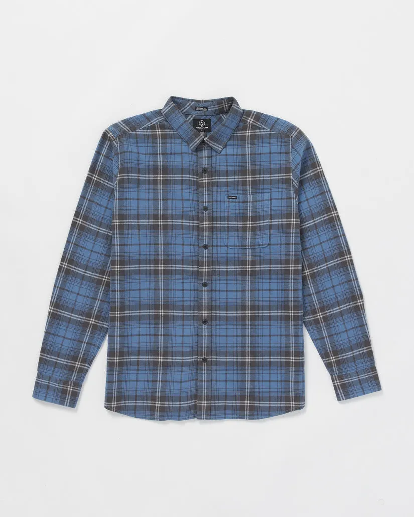 Volcom Caden Plaid L/S Shirt-Blueberry